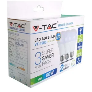 LED žarulje 3 1 9W E27 A60 termoplastična