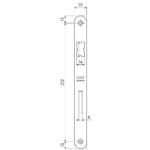 Prihvatnik brave ravni 18×238 skica