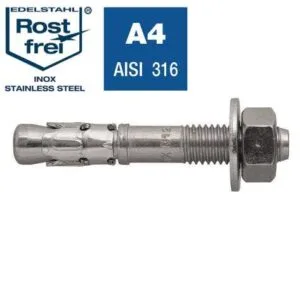 Sidrena tipla čelična anker Inox A4