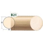 Drveni okrugli štap fi32mm x 2m B-21