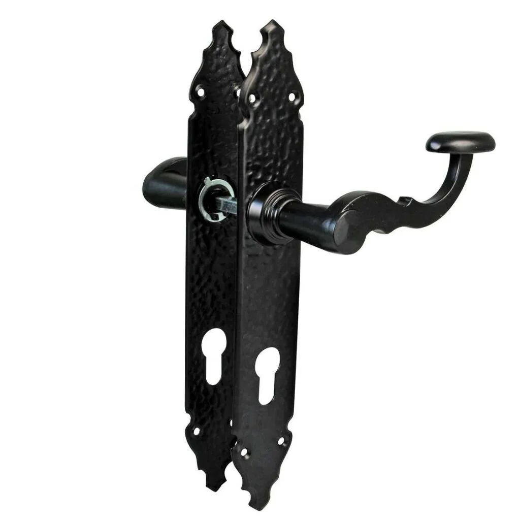 Antik crna kvaka s štitom model 100 Manilla za cilindar