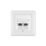 Uticnica za mrezu dupla 2xRJ45 UTP Cat6