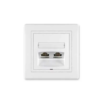 Uticnica za mrezu dupla 2xRJ45 UTP Cat6