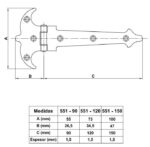Antik crni sarnir model 551 1