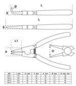 Set seger klijesta 175mm Bgs 447 1