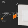 LED panel kvadratni ugradni 6W
