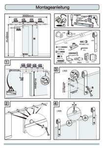 Okov za klizna vrata crni retro