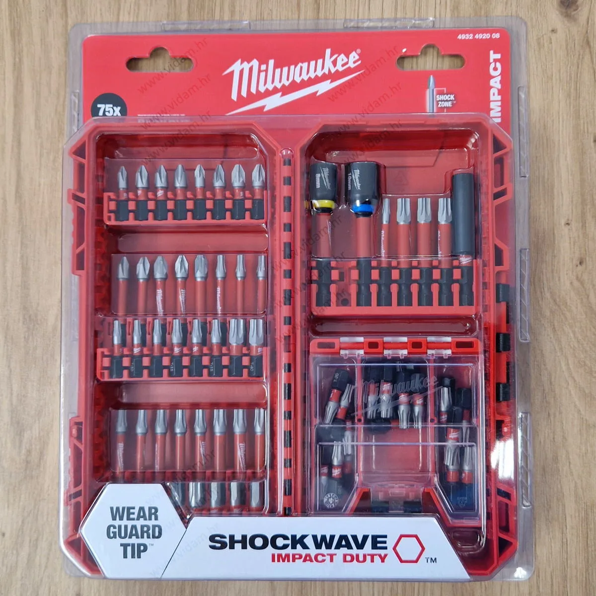 Milwaukee set udarnih bitova 75 dijelova 4932492008