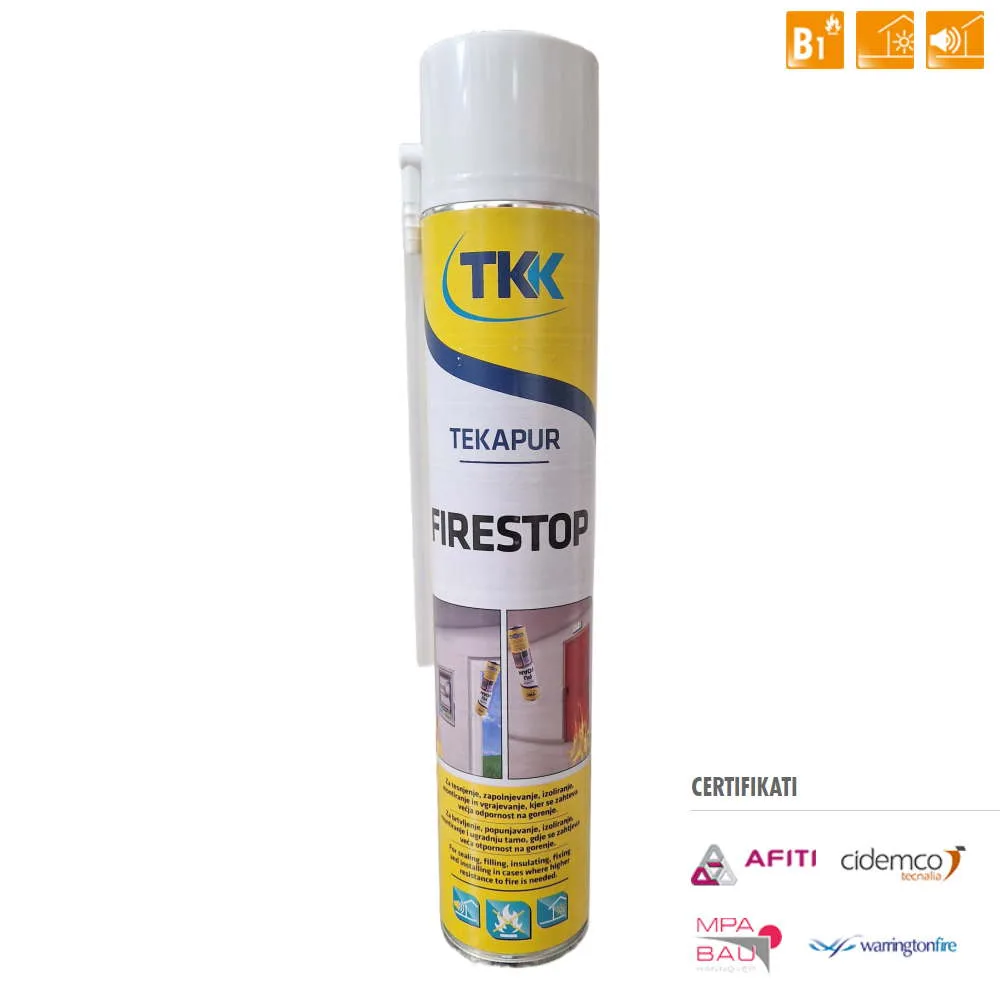 Vatrootporna pur pjena rucna Tekapur Firestop 750ml