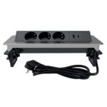 Uticnica za radnu plocu pop up 3USB Inox