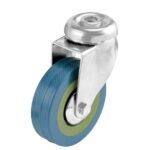 Transportni kotac 50mm plavi s rupom