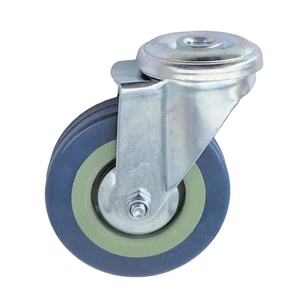 Transportni kotac 75mm plavi s rupom