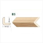 Kutna drvena lajsna 25x25mm 2m B3