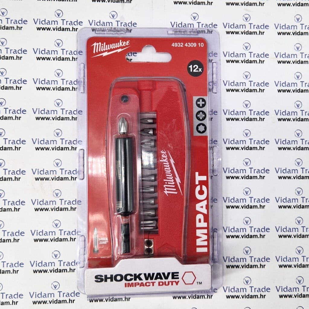 Milwaukee set udarnih bitova 12 dijelova 4932430910 2
