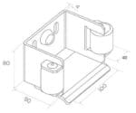 Prihvatnik za klizna vrata s valjcima do 80mm 1
