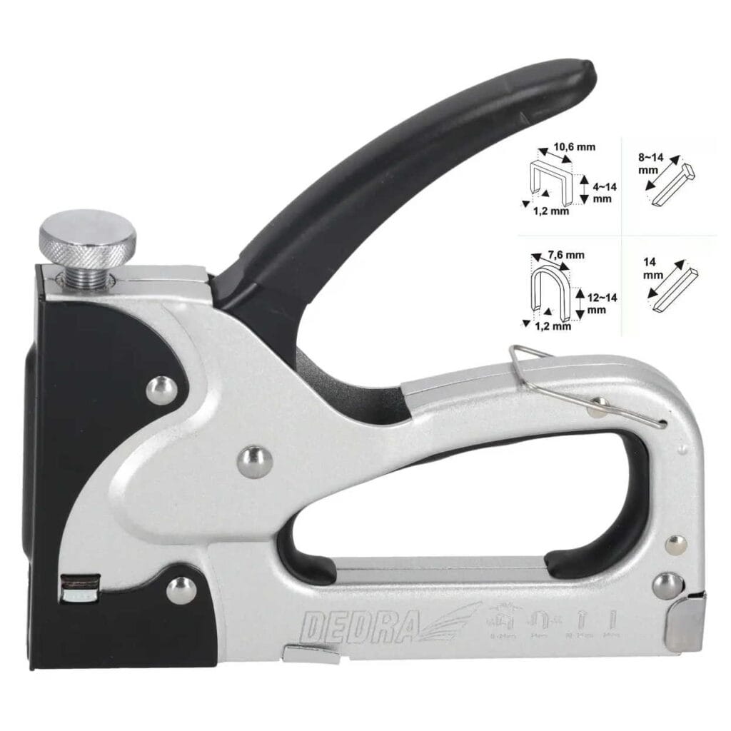 Tapetarska klamerica Dedra 11Z003 6–14 mm s regulacijom 4u1