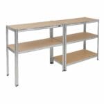 Metalna skladisna polica regal 5x175kg MDF polica 180×90×40 cm2