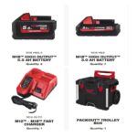 Milwaukee M18 FPP4E 555T FUEL Power Pack 4 akumulatorska alata 3 baterije PACKOUT kolica 4933492530 set bat