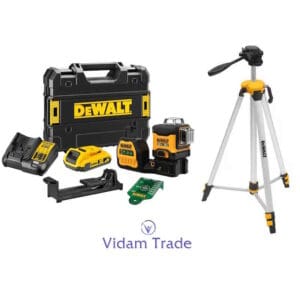 DEWALT DCE089D1G18 QW DE0881T XJ set 3x360 zeleni laser i stativ