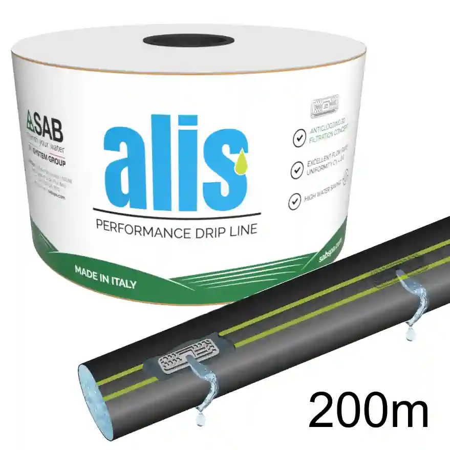 Tape crijevo kap na kap Alis s plosnatom 3D kapaljkom 200m